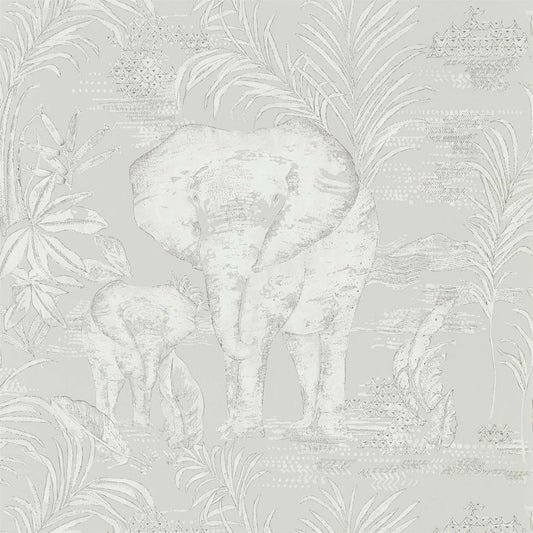 Kinabalu Wallpaper - Silver - Harlequin - HZAP111777 - Morris Wallpaper