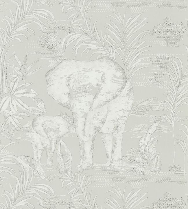 Kinabalu Wallpaper - Silver - HZAP111777 - Harlequin - Morris Wallpaper