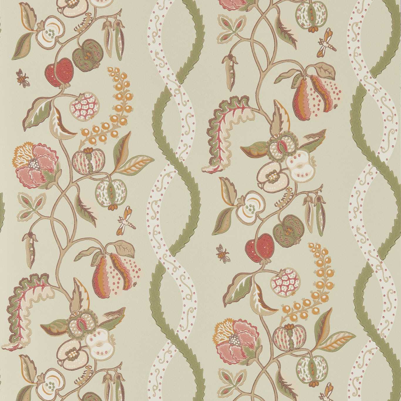 Kitchen Garden Wallpaper - Olive & Russet - Sanderson - DHIP217507 - Morris Wallpaper