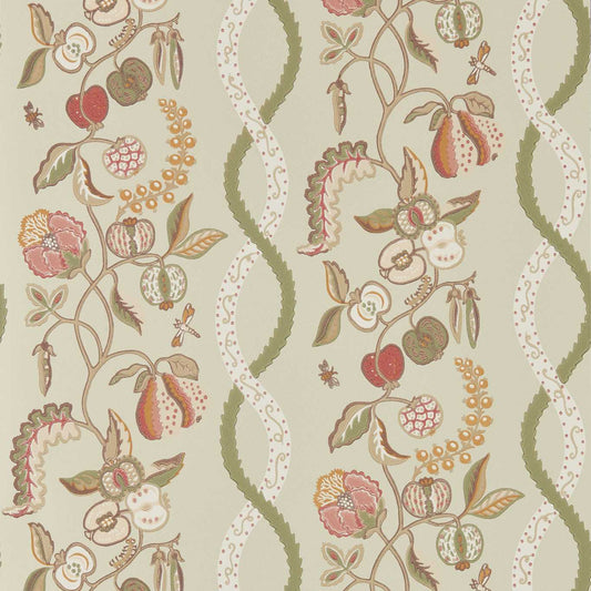 Kitchen Garden Wallpaper - Olive & Russet - DHIP217507