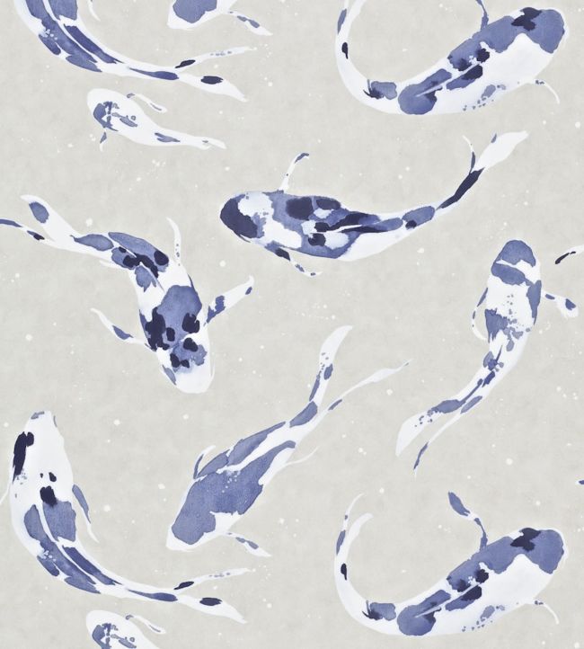 Koi Wallpaper - Indigo - HMOW110902 - Harlequin - Morris Wallpaper