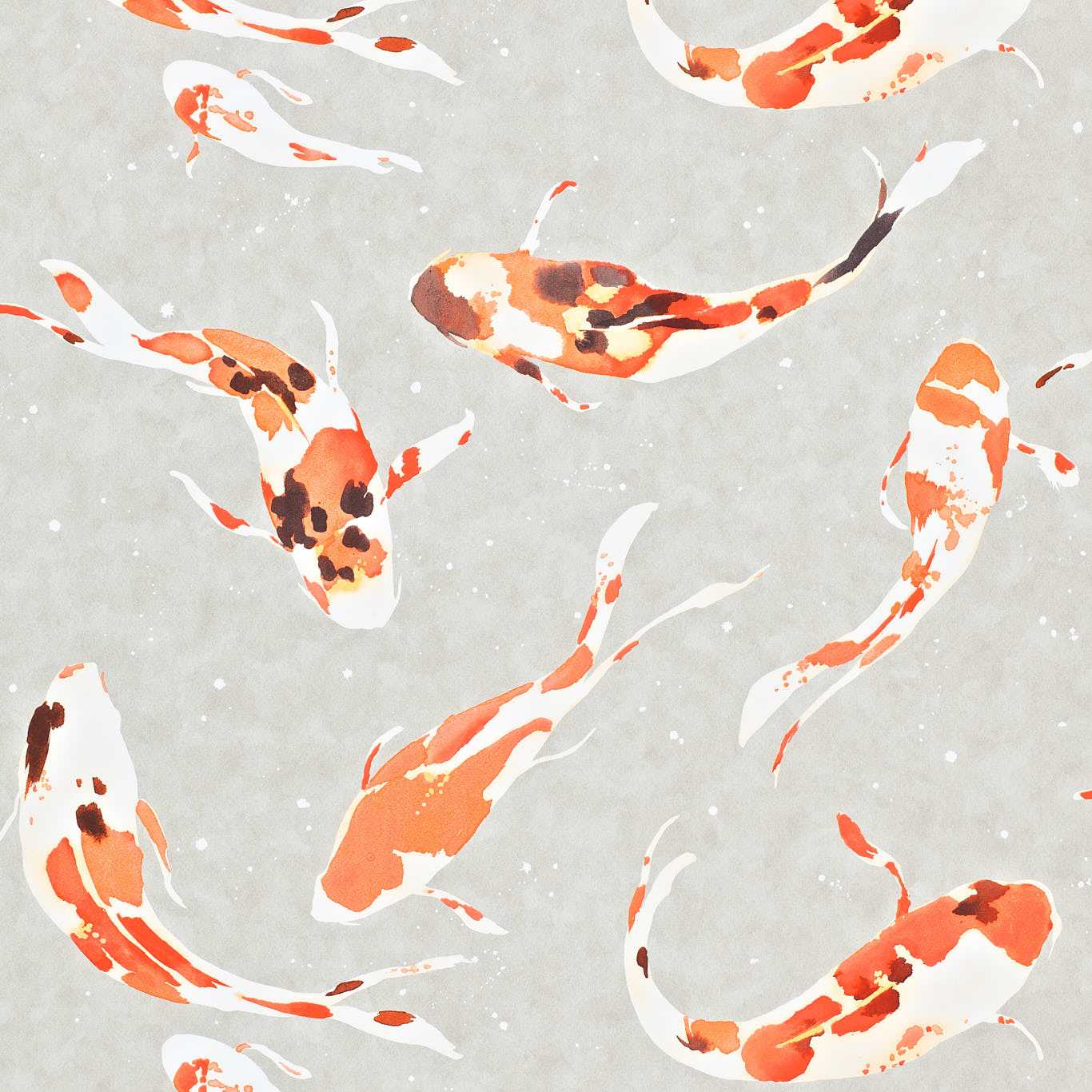 Koi Wallpaper - Paprika - HMOW110903 - Harlequin - Premier Wallcovering