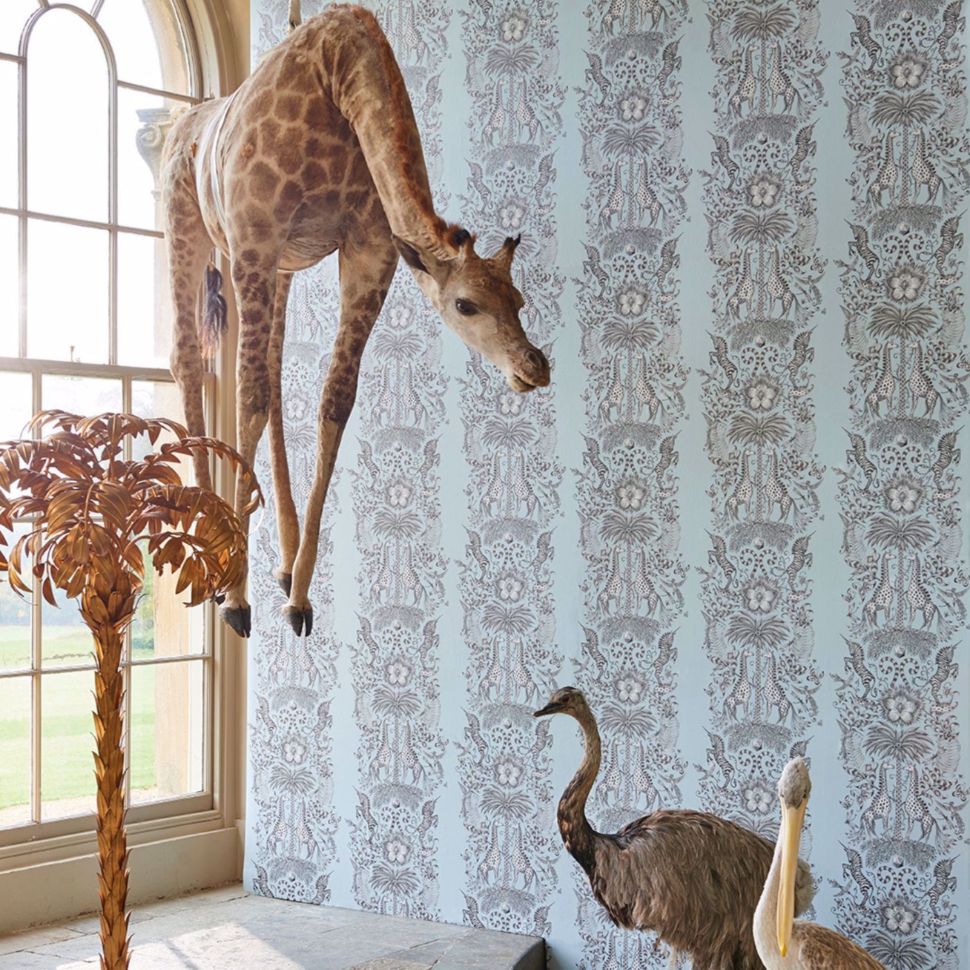 Kruger Wallpaper - Eggshell - Clarke & Clarke - W0102/01 - Morris Wallpaper