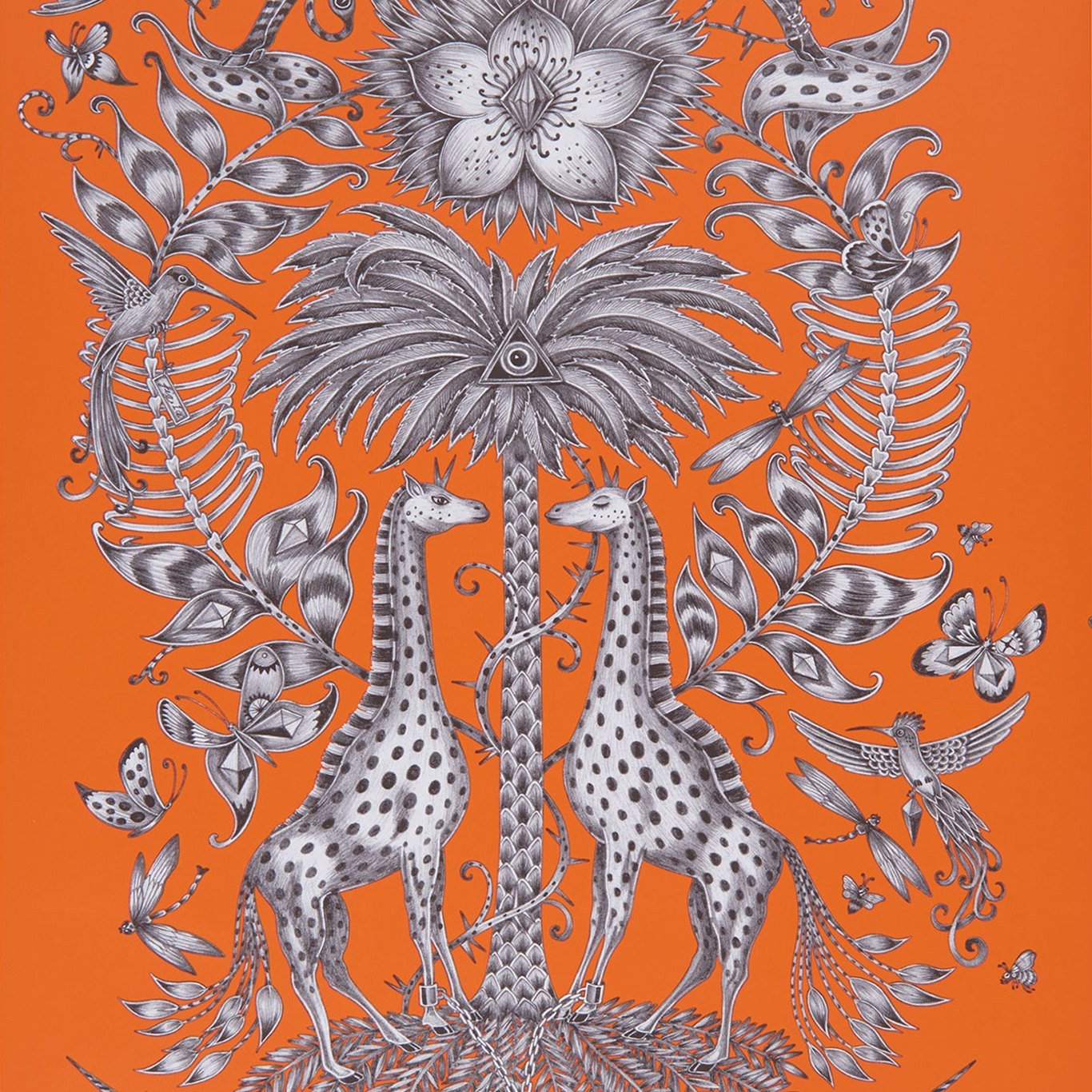 Kruger Wallpaper - Flame - Clarke & Clarke - W0102/02 - Morris Wallpaper