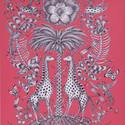 Kruger Wallpaper - Magenta - Clarke & Clarke - W0102/04 - Morris Wallpaper