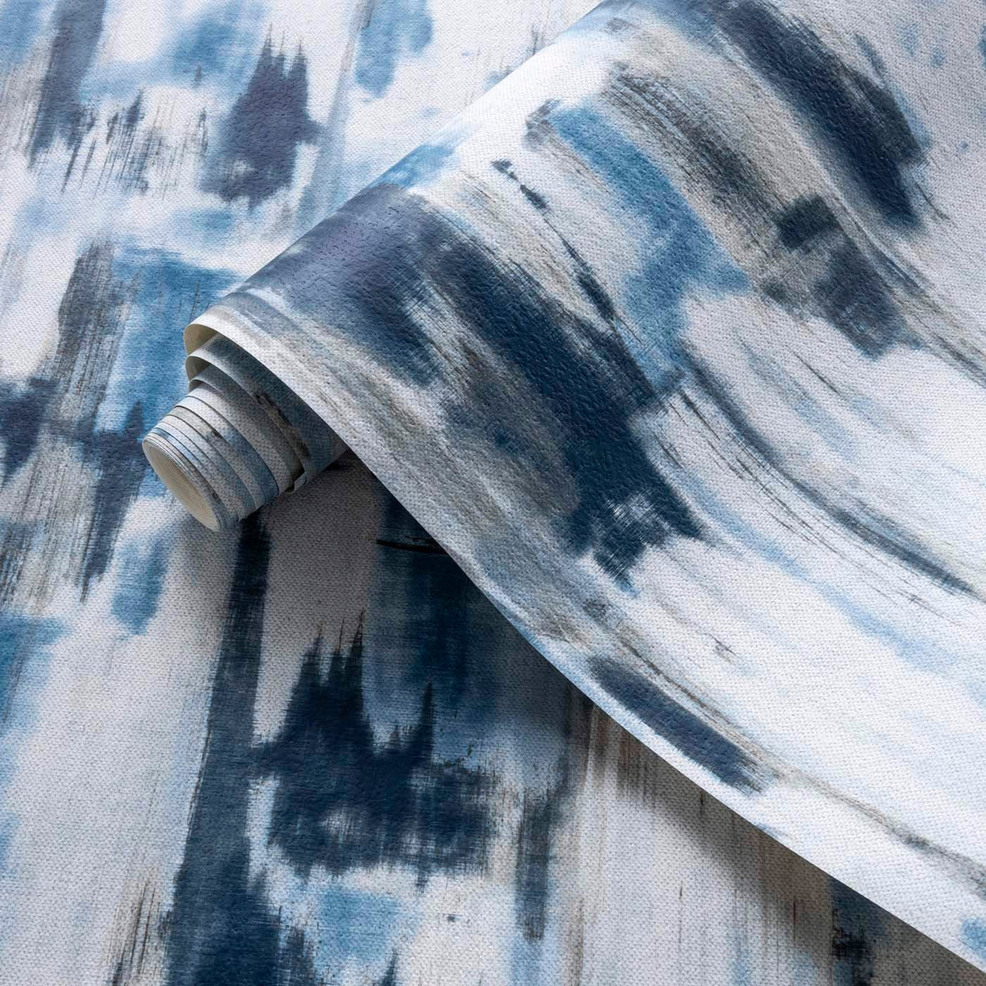 Lagna Wallpaper - Midnight - Clarke & Clarke - W0183/01 - Morris Wallpaper