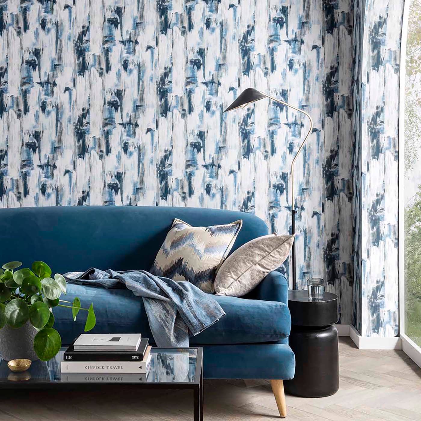 Lagna Wallpaper - Mineral - Clarke & Clarke - W0183/02 - Morris Wallpaper