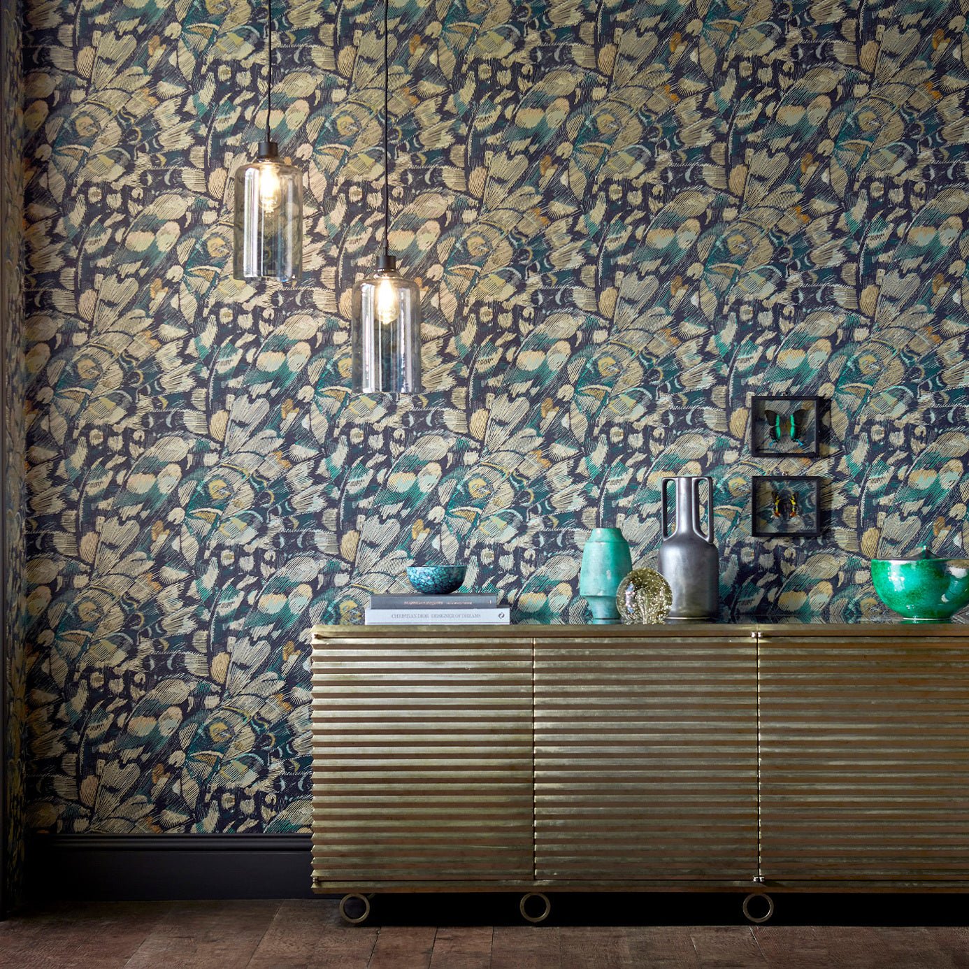 Lamina Wallpaper - Ink/Marine - Harlequin - HM6W112167 - Morris Wallpaper