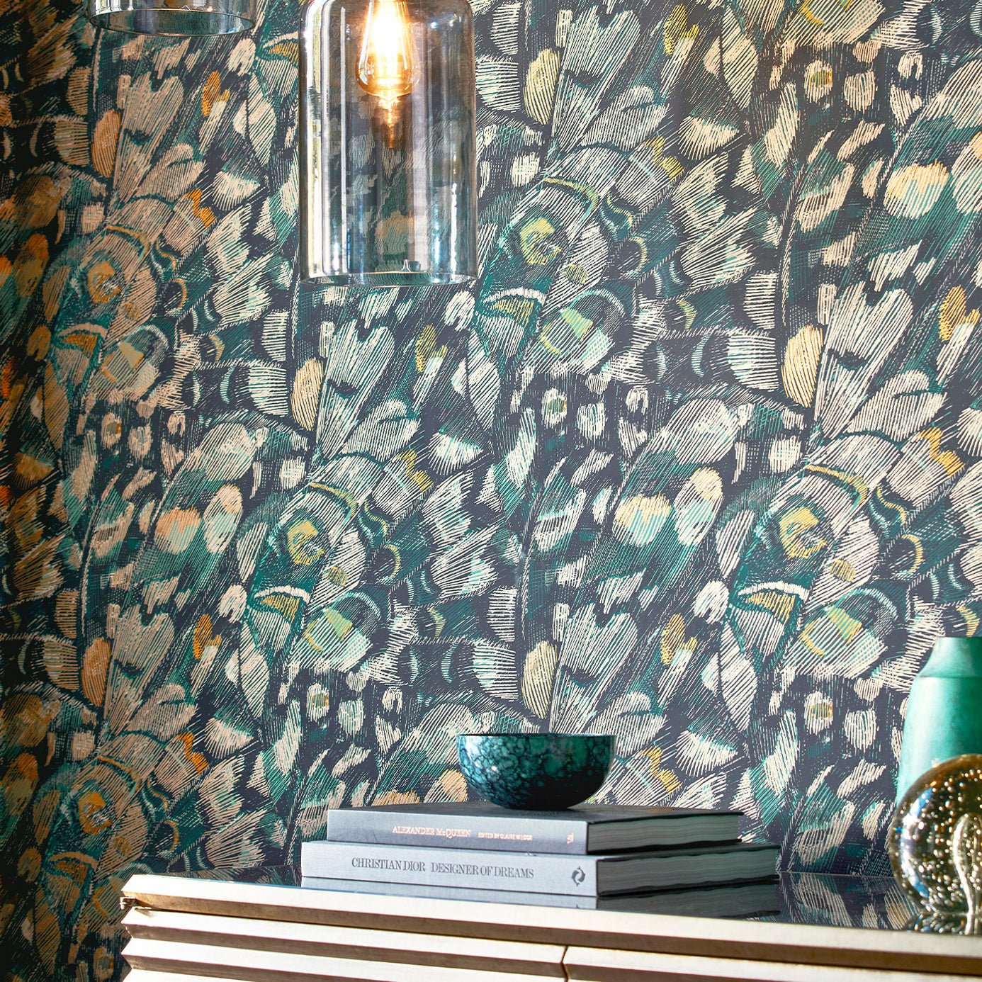 Lamina Wallpaper - Ink/Marine - Harlequin - HM6W112167 - Morris Wallpaper