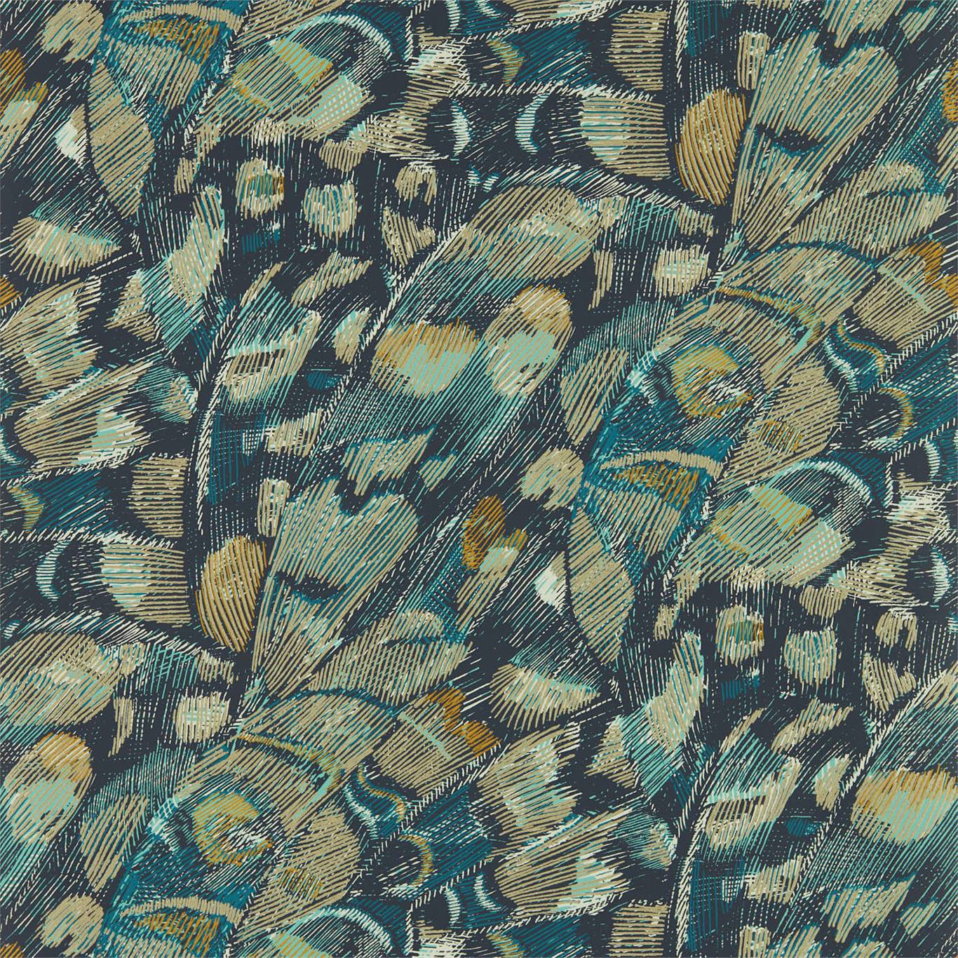 Lamina Wallpaper - Ink/Marine - Harlequin - HM6W112167 - Morris Wallpaper