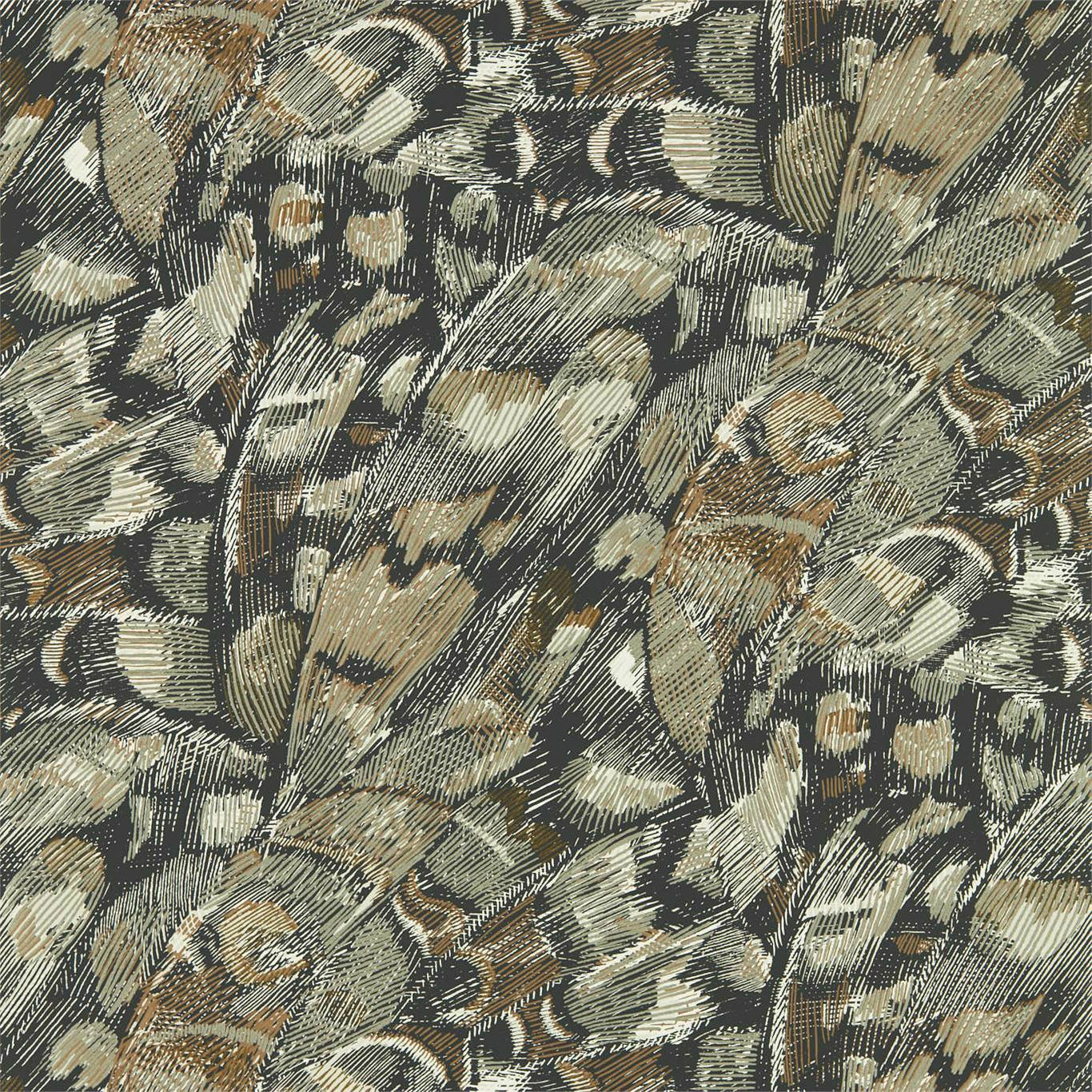 Lamina Wallpaper - Onyx/Bronze - Harlequin - HM6W112168 - Morris Wallpaper