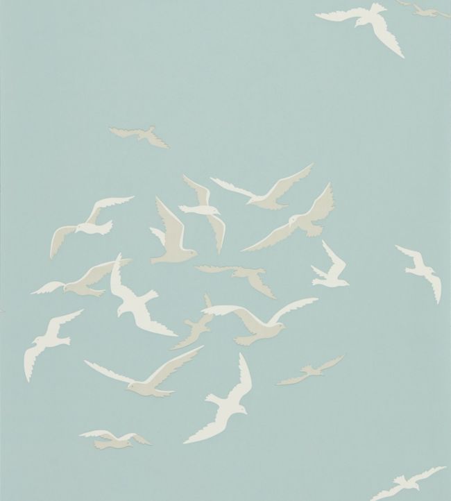 Larina Wallpaper - Sky - DCOA216578 - Sanderson - Morris Wallpaper