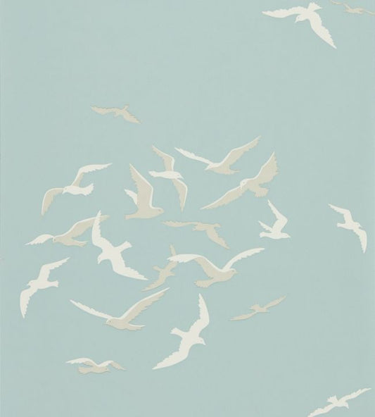 Larina Wallpaper - Sky - DCOA216578 - Sanderson - Morris Wallpaper