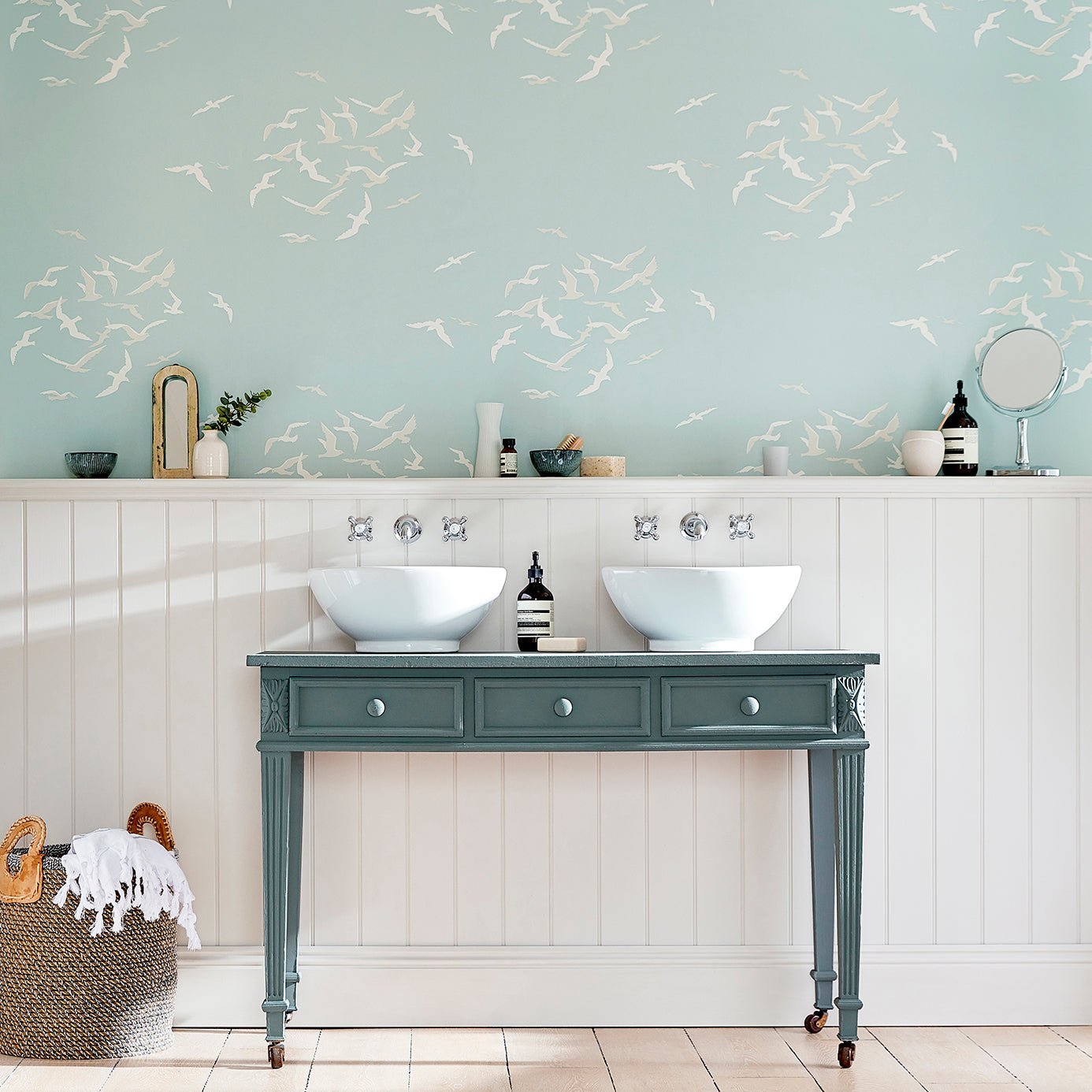 Larina Wallpaper - Sky - Sanderson - DCOA216578