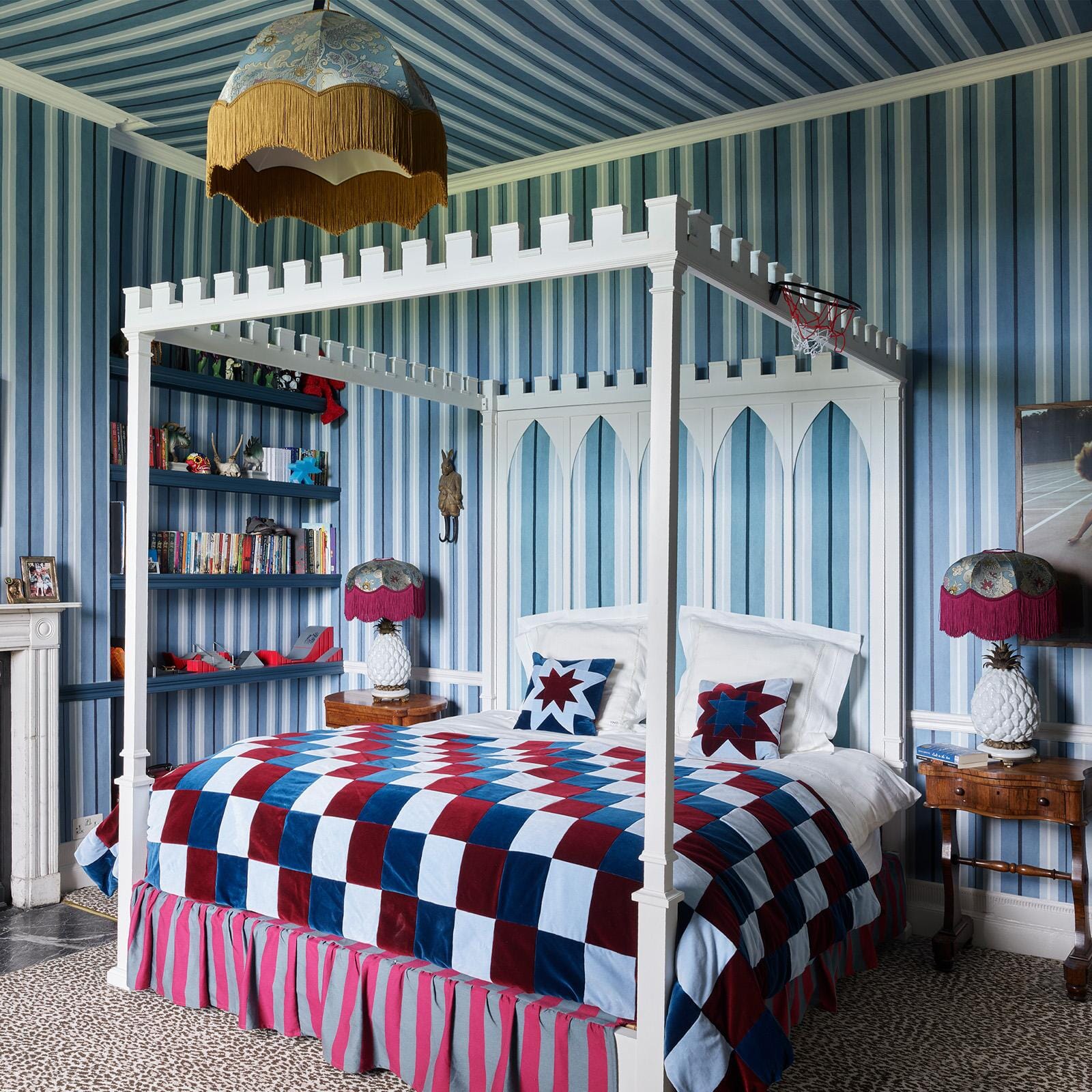 Lauriston Stripe Wallpaper - Sky - House of Hackney - 1-WA-LAS-DI-SKY-XXX - Morris Wallpaper