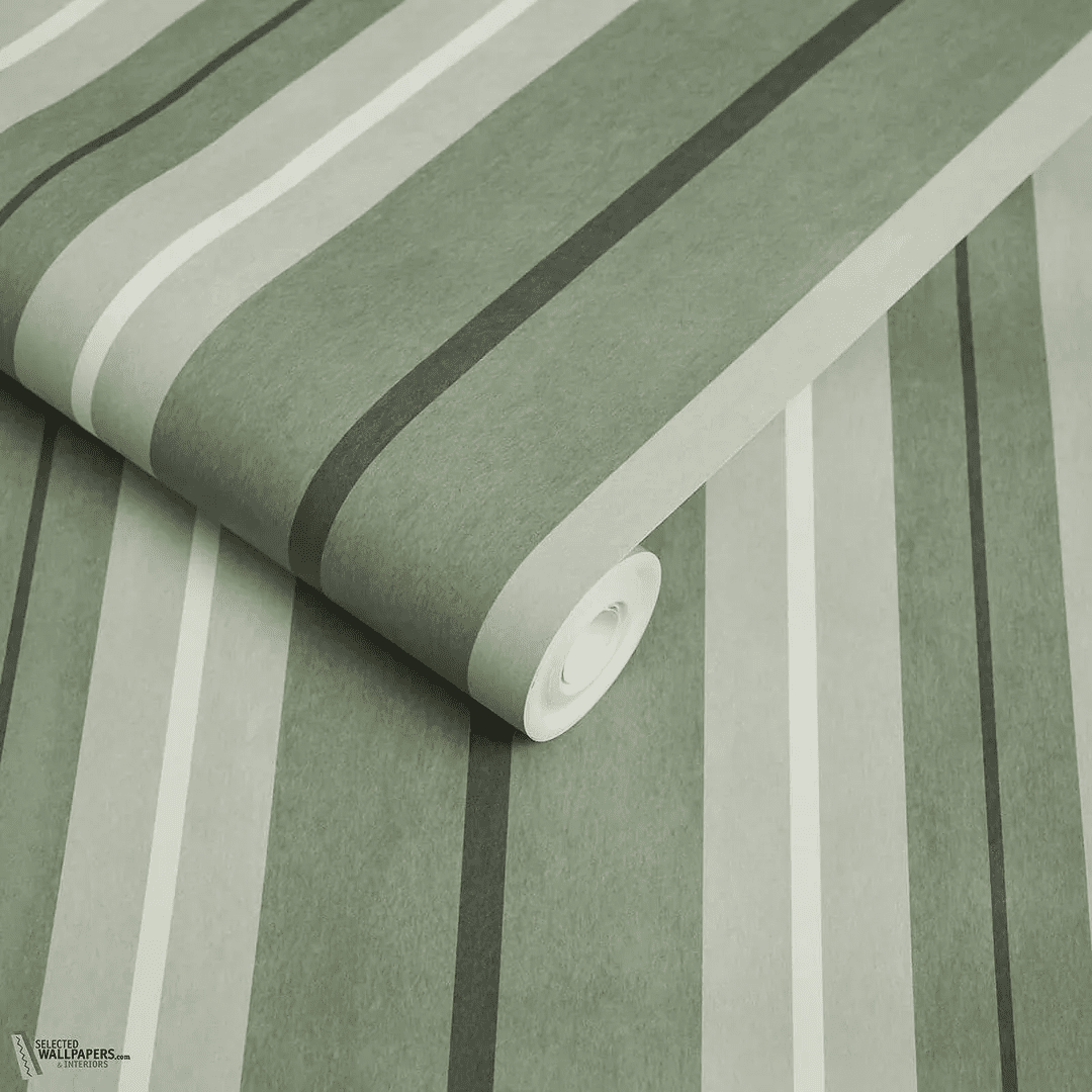 Lauriston Stripe Wallpaper - Verdigris - House of Hackney - 1-WA-LAS-DI-VER-XXX - Morris Wallpaper