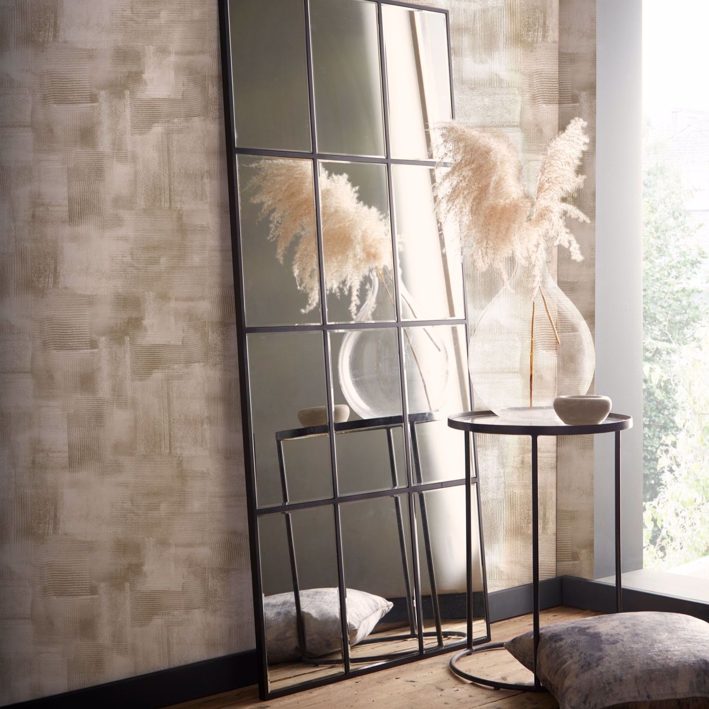 Lavatus Wallpaper - Putty - Clarke & Clarke - W0207/05 - Morris Wallpaper