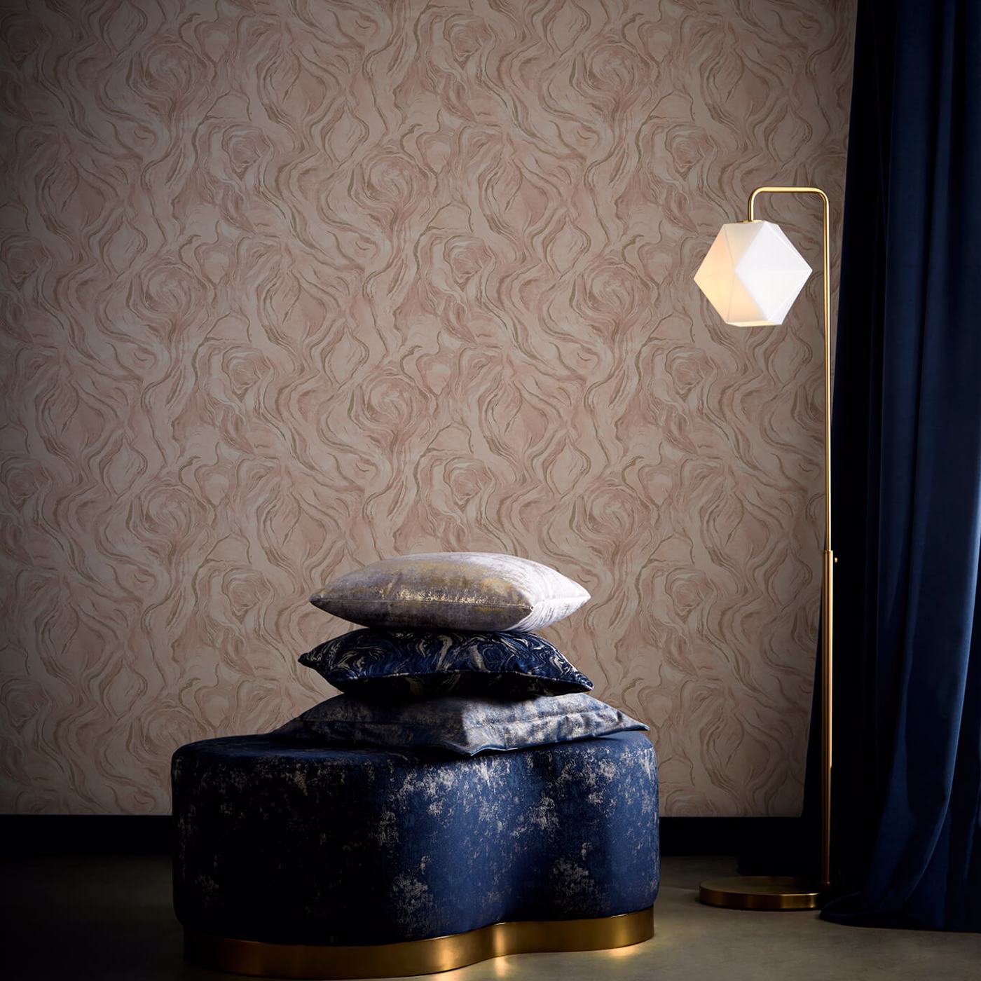 Lavico Wallpaper - Blush - Clarke & Clarke - W0168/01 - Morris Wallpaper