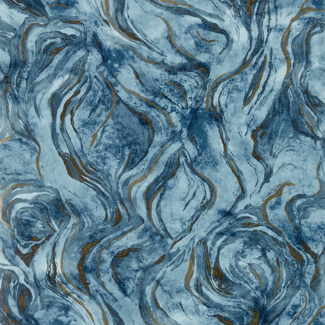 Lavico Wallpaper - Midnight - Clarke & Clarke - W0168/03 - Morris Wallpaper