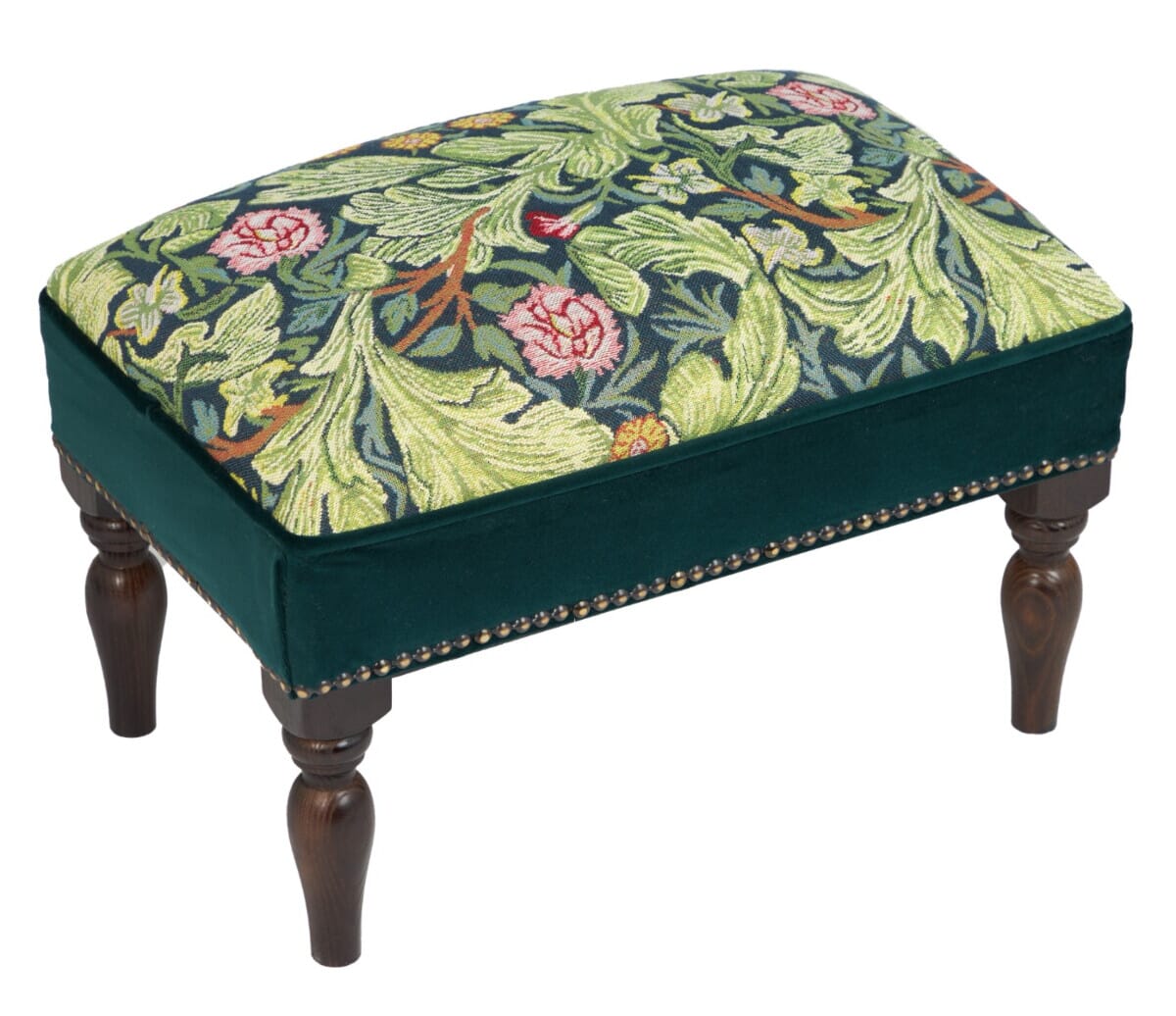 Leicester by Dearle Upholstered Stool - Hines of Oxford - AS1007 - Morris Wallpaper