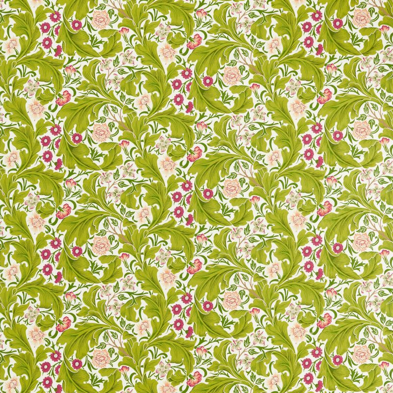 Leicester Fabric - Sour Green/Plum - Morris & Co - 227209 - Premier Wallcovering