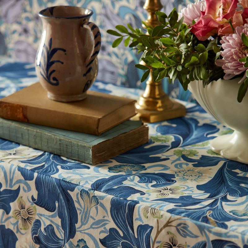 Leicester Fabric - Sour Green/Plum - Morris & Co - 227209 - Premier Wallcovering