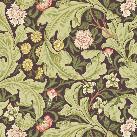 Leicester Wallpaper - Chocolate/Olive - Morris & Co - 212542 - Morris Wallpaper