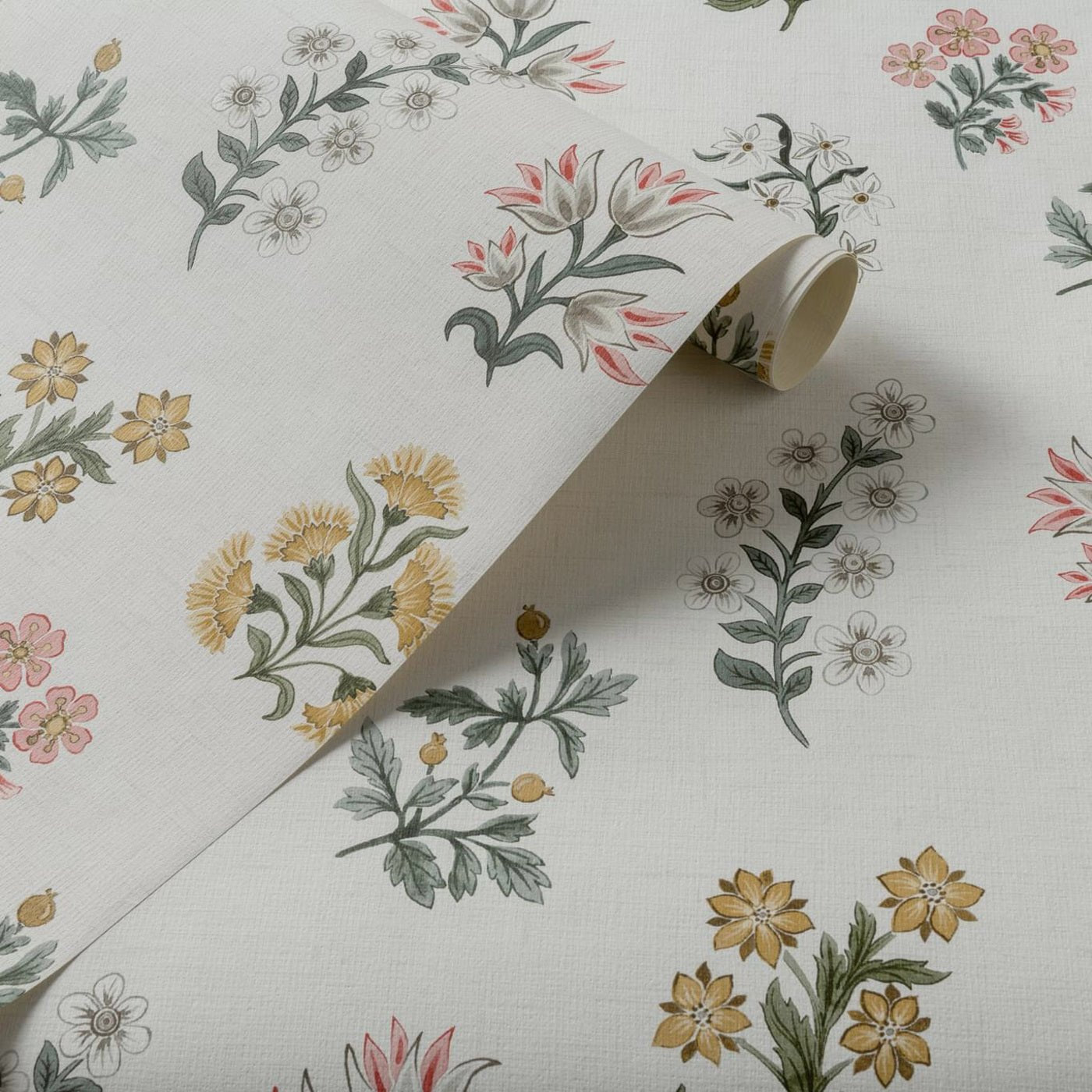 Leiden Wallpaper - Blush/Ochre - Clarke & Clarke - W0194/01 - Morris Wallpaper