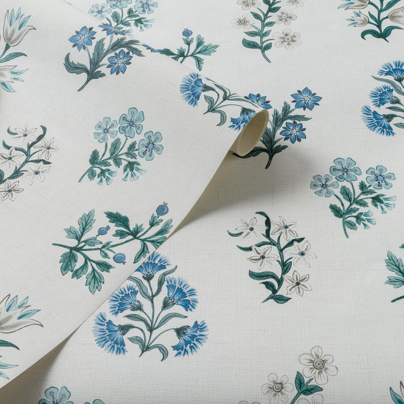 Leiden Wallpaper - Denim - Clarke & Clarke - W0194/03 - Morris Wallpaper