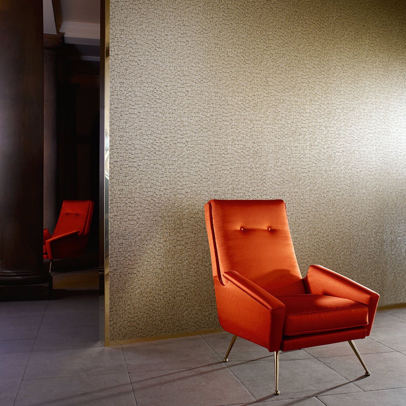 Leighton Wallpaper - Grey Pearl - ZPHA312600 - Zoffany - Morris Wallpaper