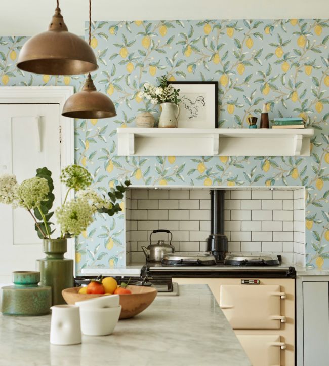 Lemon Tree Wallpaper - Sage - 216673 - Morris & Co - Morris Wallpaper