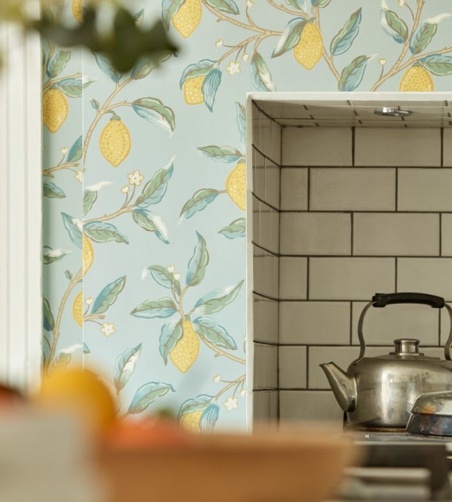 Lemon Tree Wallpaper - Wedgewood - 216674 - Morris & Co - Morris Wallpaper