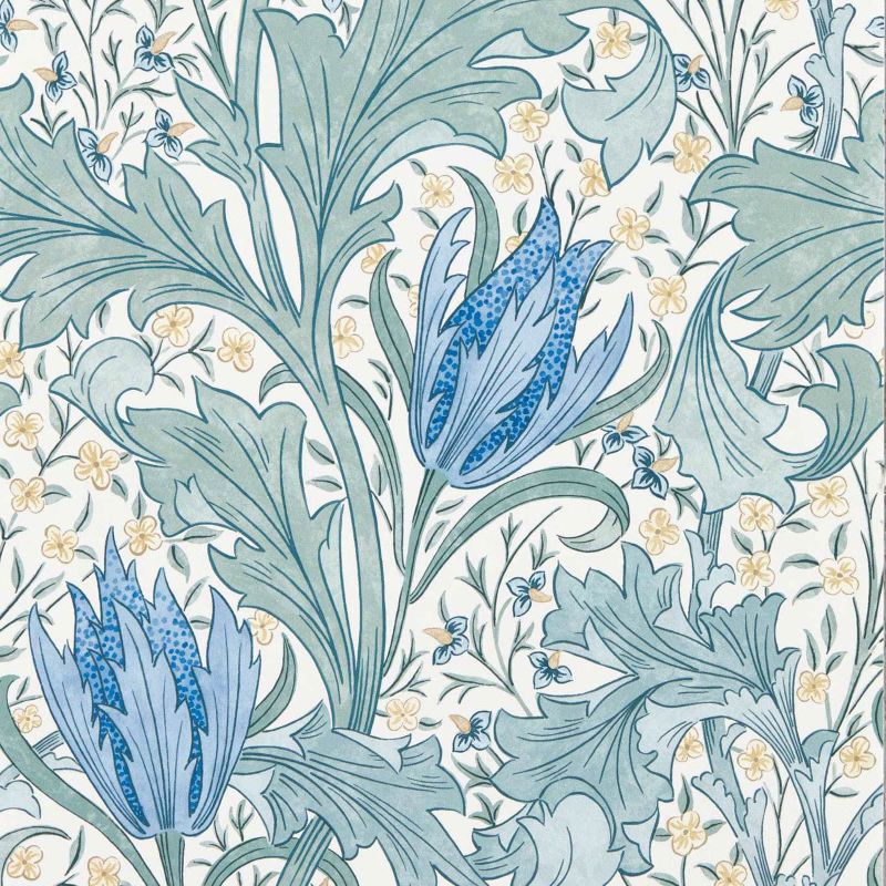 Lent Lily Wallpaper - Cornflower Blue - Morris & Co - 217597 - Morris Wallpaper