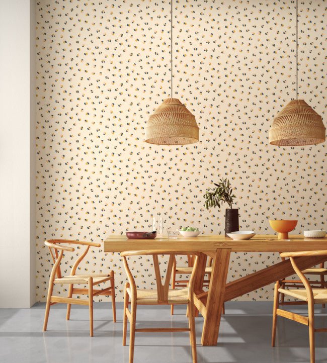 Leopard Dots Wallpaper - Pebble / Milkshake - 112812 - Scion - Morris Wallpaper