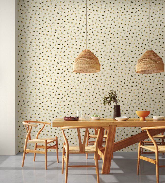 Leopard Dots Wallpaper - Pebble / Sage - 112811 - Scion - Morris Wallpaper