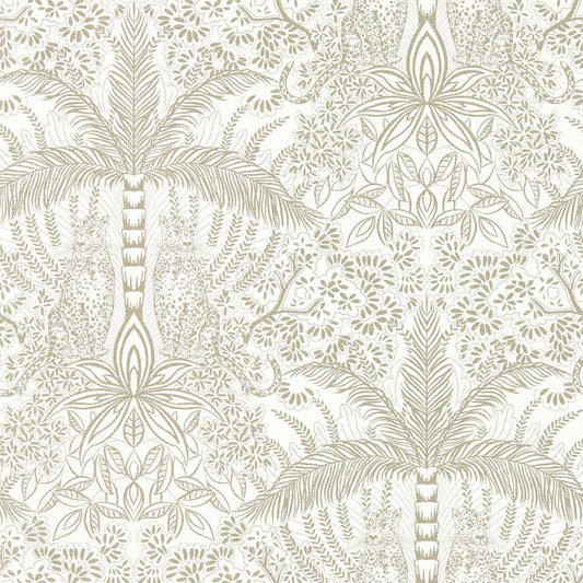 Leopardo Wallpaper - Gold/Ivory - Clarke & Clarke - W0141/03 - Morris Wallpaper