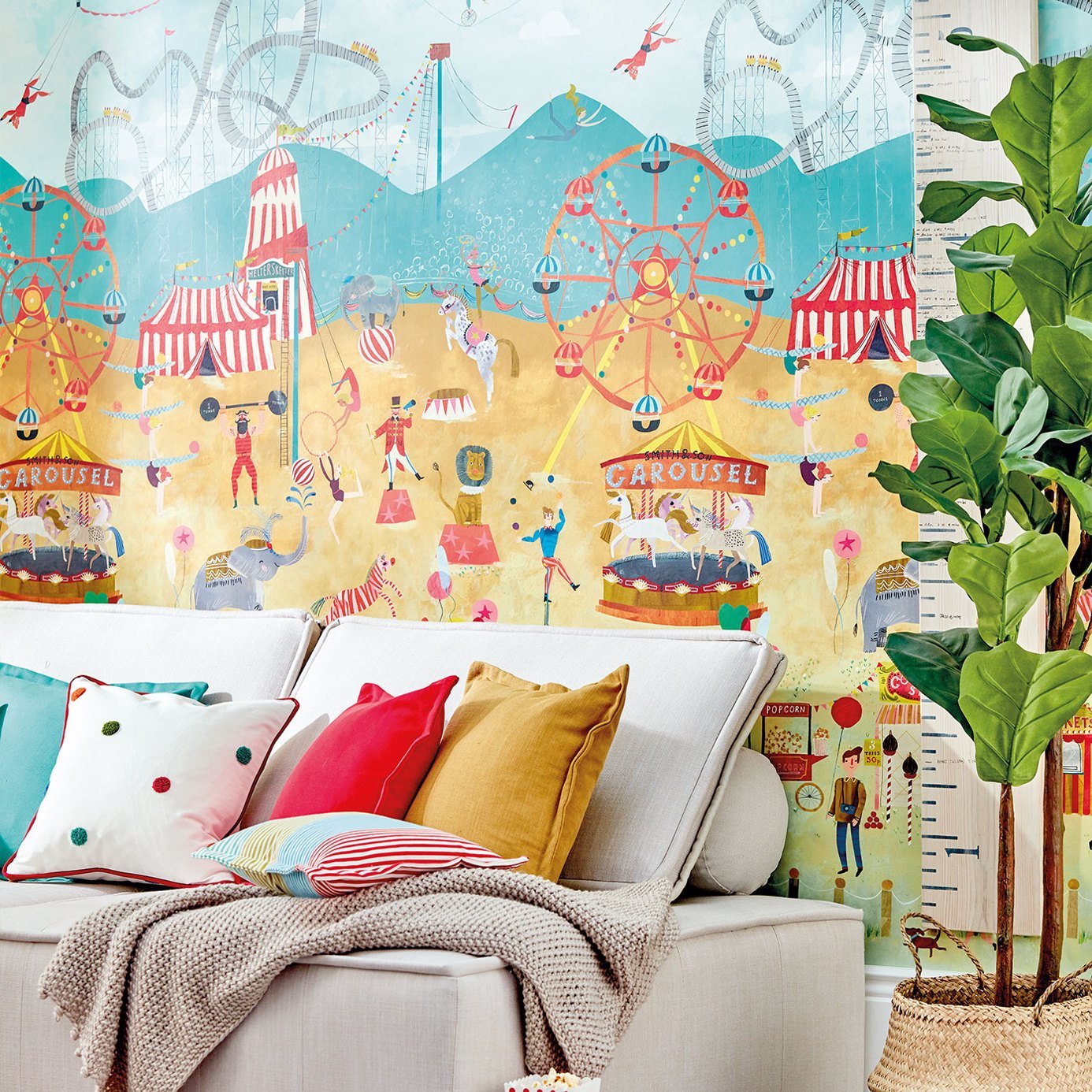 Lifes a Circus Wallpaper - Carousel - Harlequin - HLTF112647 - Morris Wallpaper
