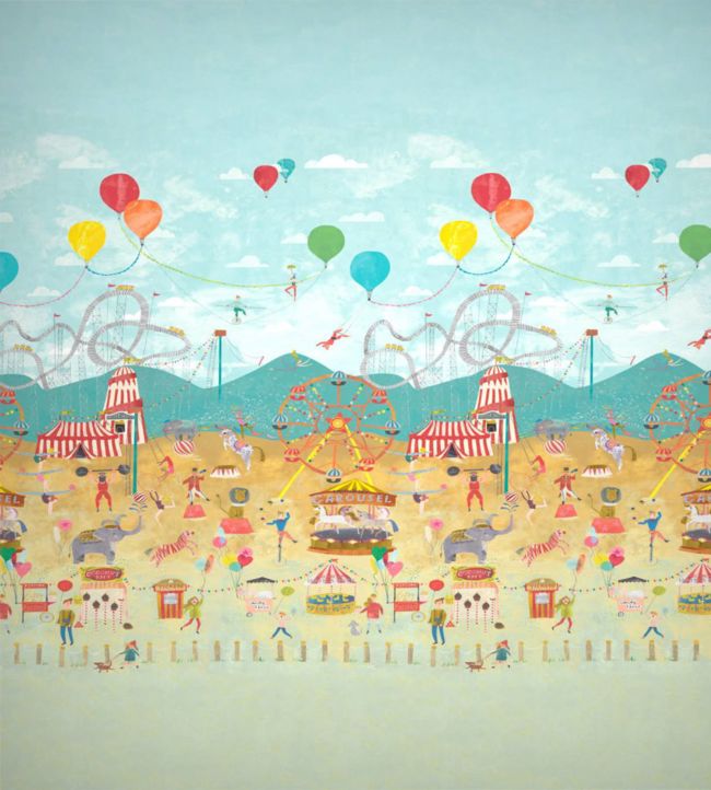 Lifes a Circus Wallpaper - Carousel - HLTF112647 - Harlequin - Morris Wallpaper