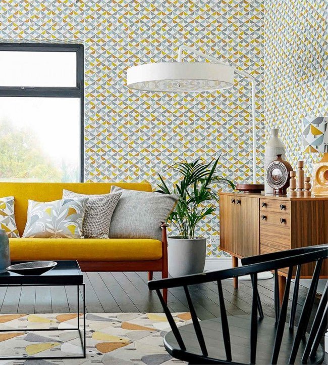 Lintu Wallpaper - Dandelion / Butterscoth / Pebble - NNOU111522 - Scion