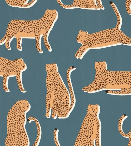 Lionel Wallpaper - Denim - NESW112206 - Scion