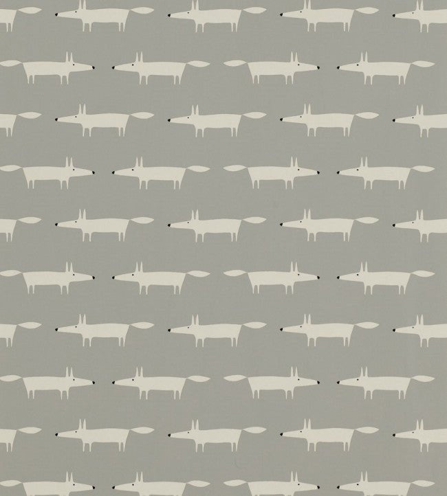 Little Fox Wallpaper - Silver - 110838 - Scion - Morris Wallpaper