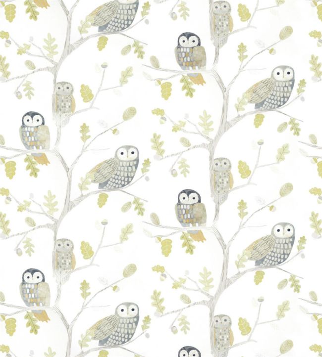 Little Owls Wallpaper - Kiwi - HLTF112627 - Harlequin - Morris Wallpaper