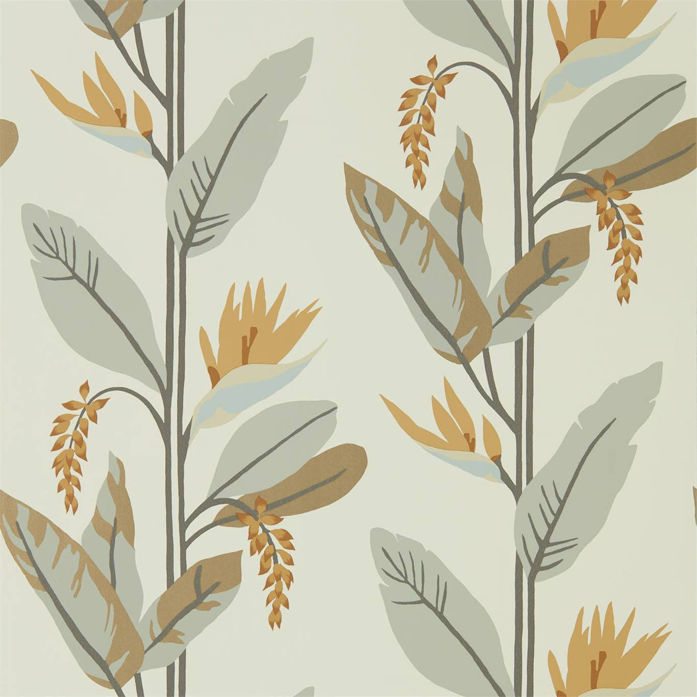 Llenya Wallpaper - Honey/Jet/Jute - Harlequin - HMIW112237 - Morris Wallpaper