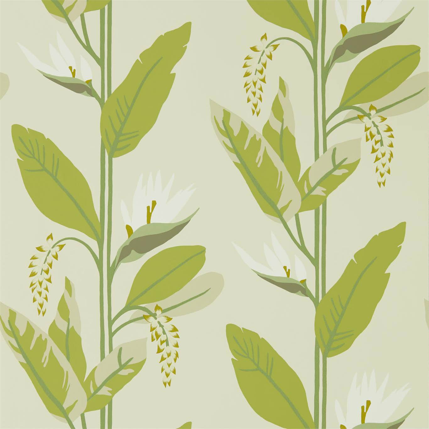 Llenya Wallpaper - Lime/Jade/Pebble - Harlequin - HMIW112238 - Morris Wallpaper