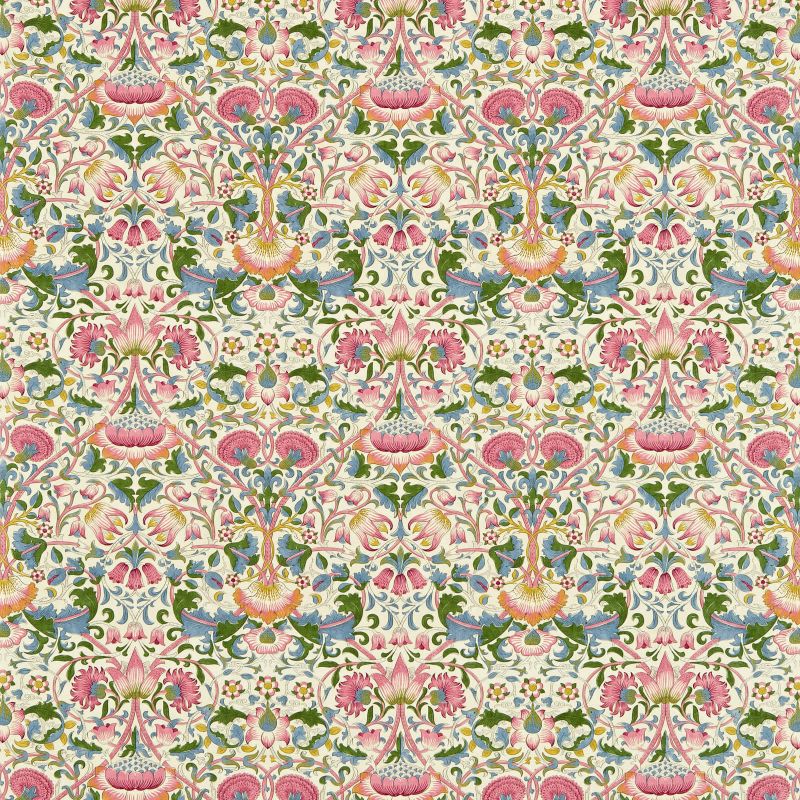 Lodden Fabric - Blush/Woad - Morris & Co - 222525 - Premier Wallcovering