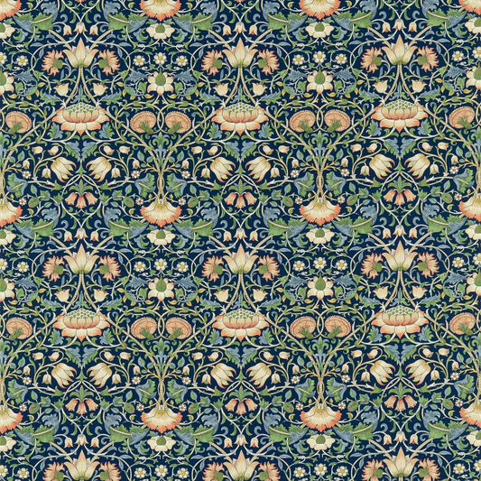 Lodden Fabric - Indigo/Mineral - Morris & Co - 222521 - Premier Wallcovering