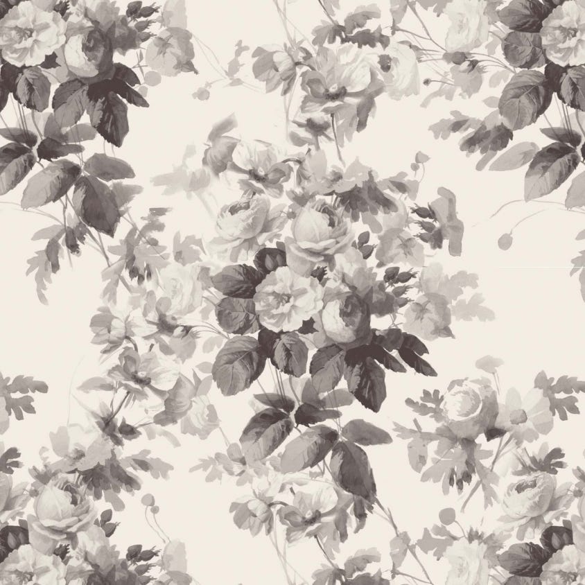 London Rose Wallpaper - Smoke Grey - House of Hackney - 1-WA-LON-TR-GRY-XXX-001 - Morris Wallpaper