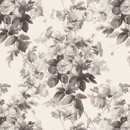 London Rose Wallpaper - Smoke Grey - House of Hackney - 1-WA-LON-TR-GRY-XXX-001 - Morris Wallpaper