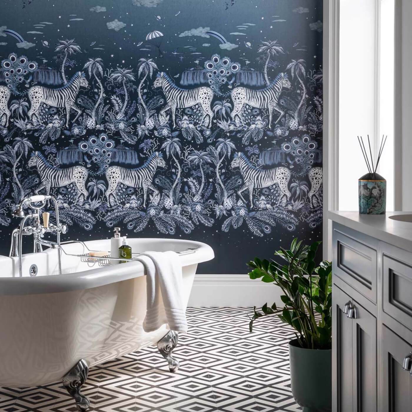 Lost Adventure Wallpaper - Midnight - Clarke & Clarke - W0201/01 - Morris Wallpaper
