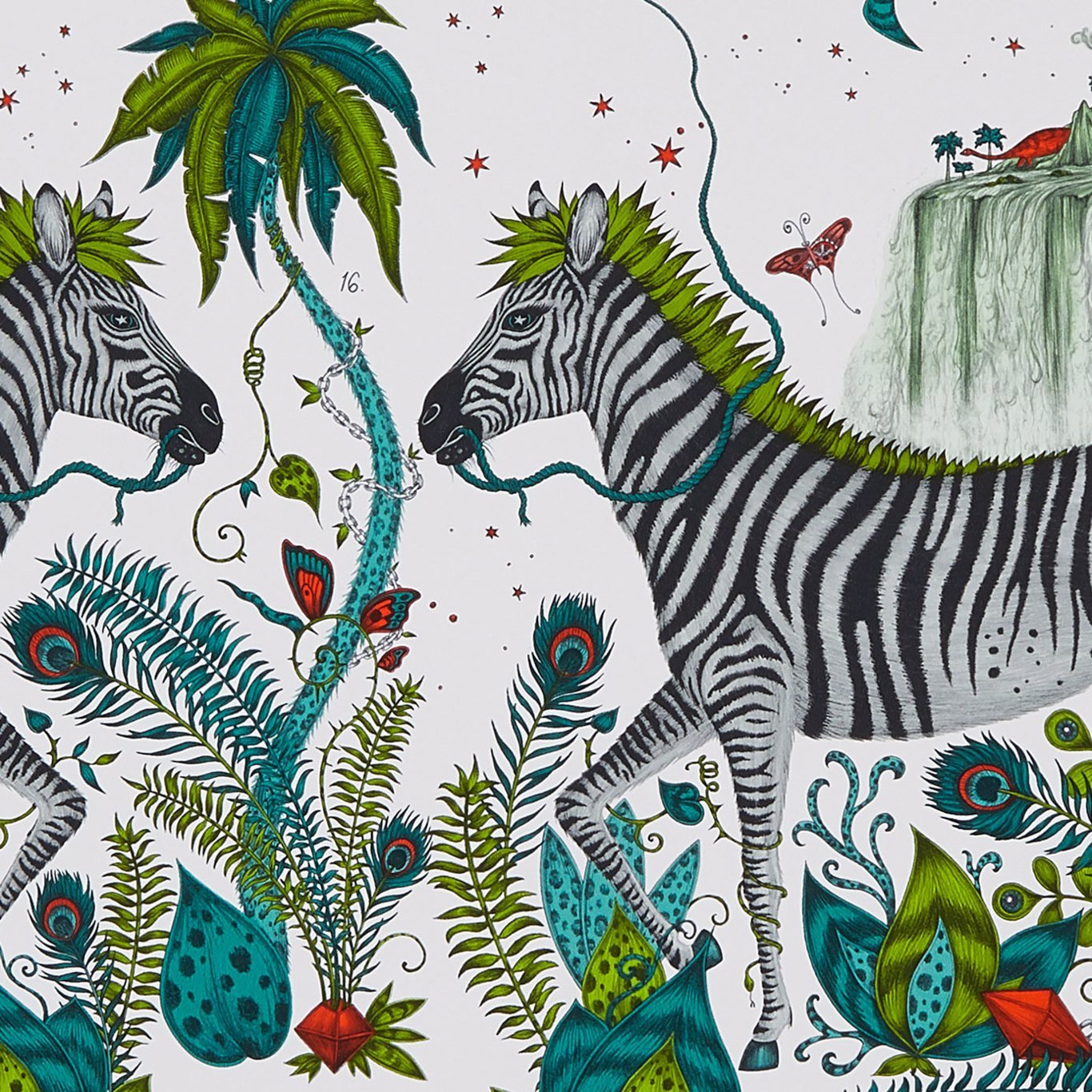 Lost World Wallpaper - Green - Clarke & Clarke - W0117/02 - Morris Wallpaper